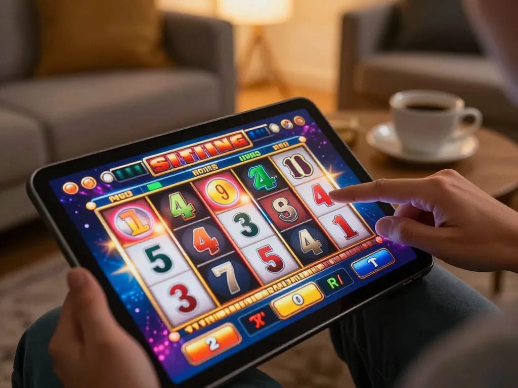 Player ready to spin the reels on 27G's online casino platform, highlighting the immersive gaming interface.