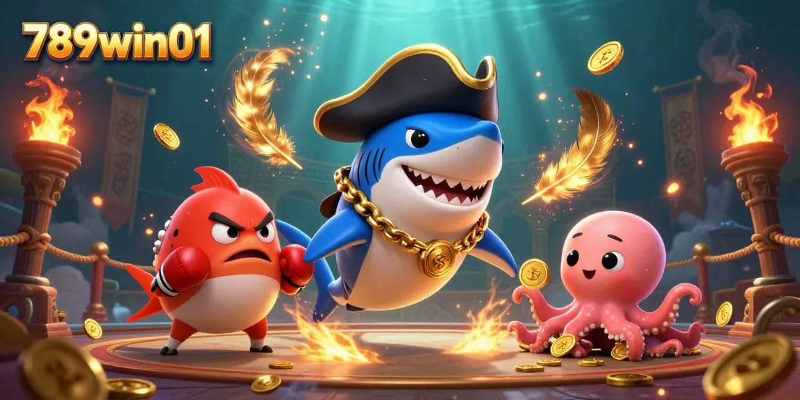 Engage in thrilling gameplay at 789win01 with vibrant casino characters and golden elements.