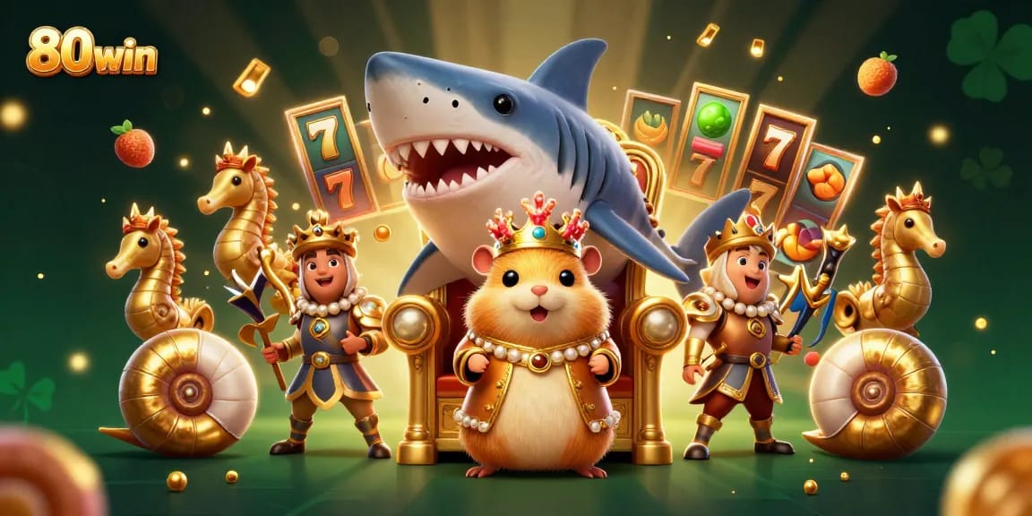 Spin the reels at 80win with thrilling slot games featuring a golden hamster king and dynamic gaming elements.