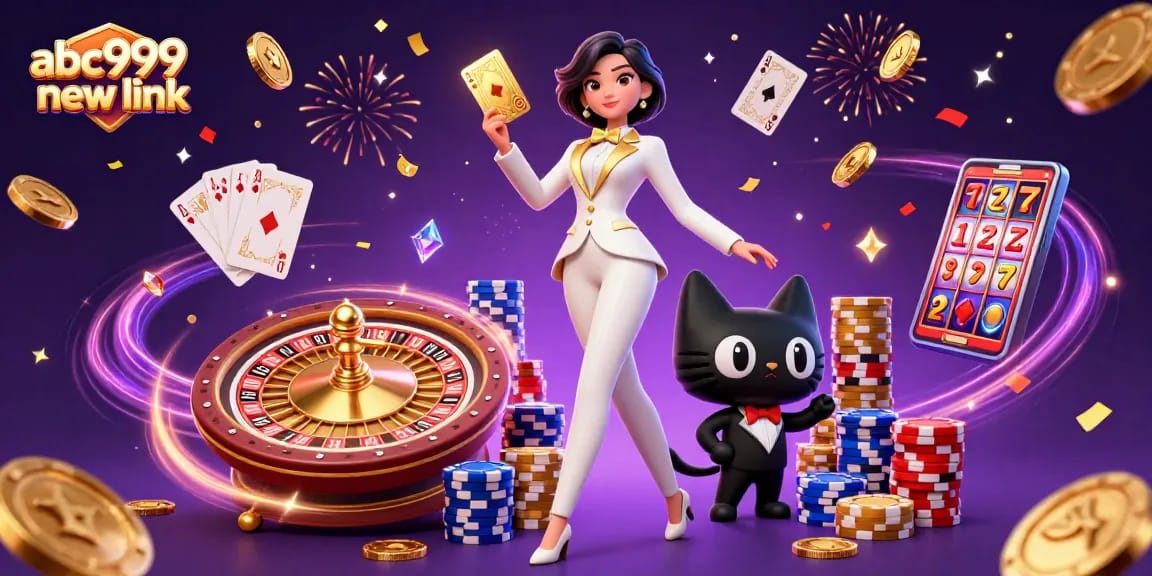 Experience the thrilling abc999 new link with a glamorous casino scene filled with action and excitement.