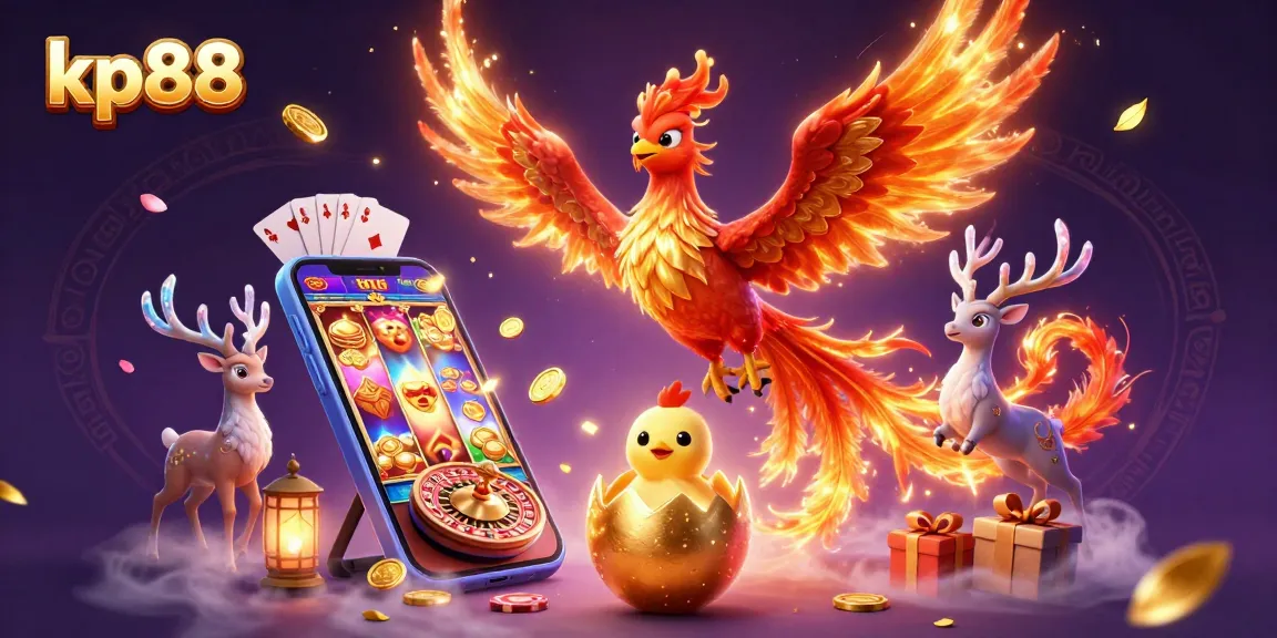 Engage in thrilling casino action at kp88 featuring vibrant gaming elements and mystical characters.