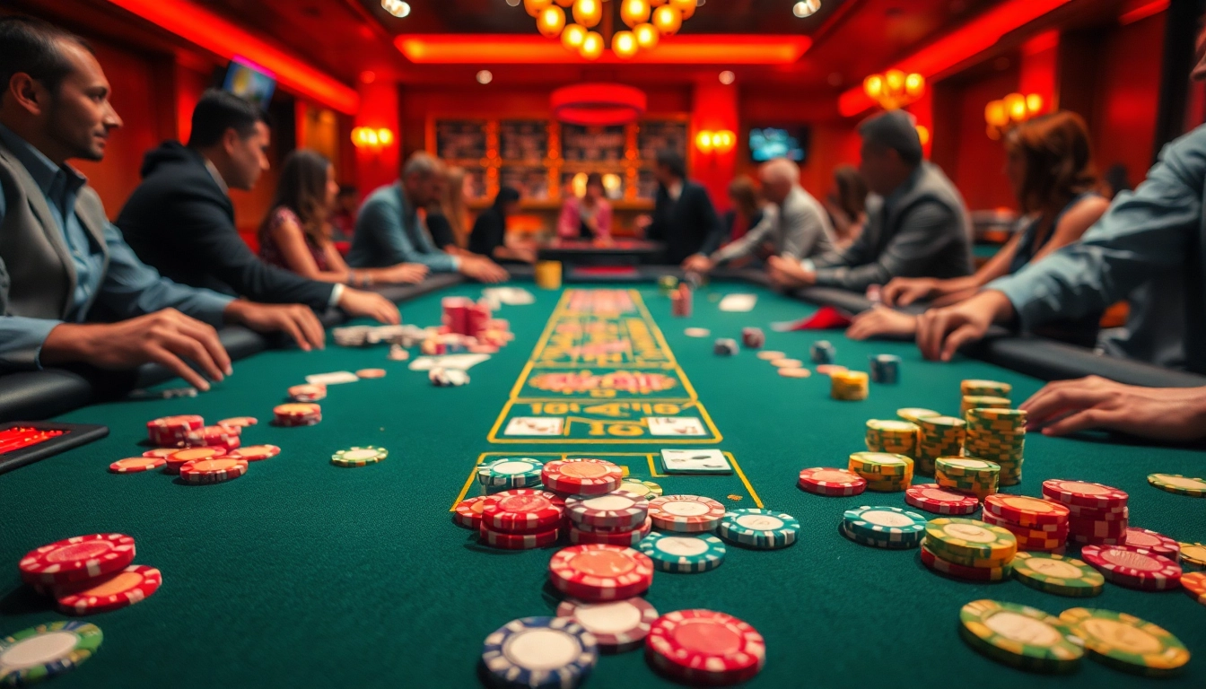 Menampilkan suasana kasino dengan meja permainan dan chip di https://abrakamakra.cz/jak-vyrobit-hackovanou-meduzu/ yang memberikan kesan hidup.