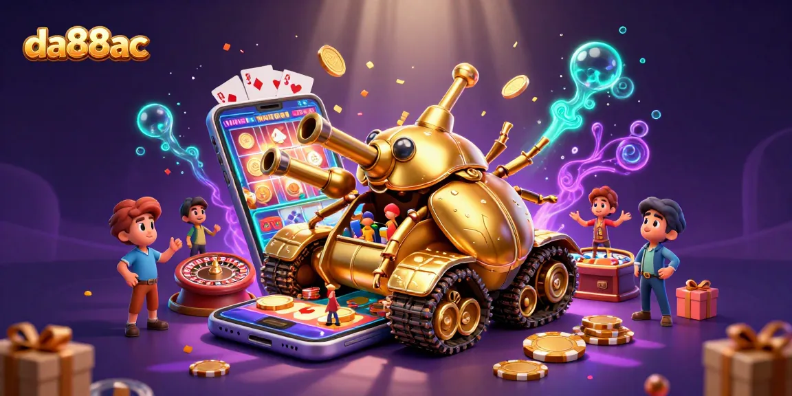 Experience da88ac with vibrantly packed casino action in a colorful illustration.