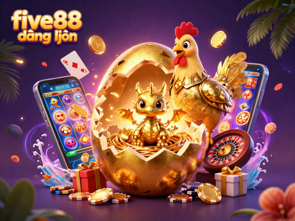 Experience excitement with five88 đăng nhập as a golden dragon guards endless casino treasures.