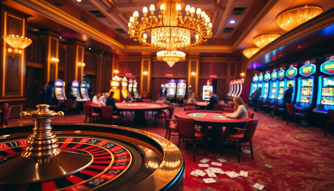 Jogadores engajados aproveitando uma experiência de jogo luxuosa em um cassino com elementos de aposta 69T.