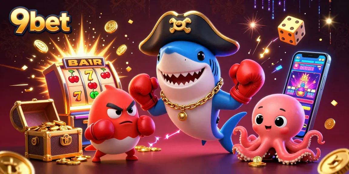 Engage with the thrilling 9bet jackpot scene featuring dynamic casino characters and vibrant gaming elements.