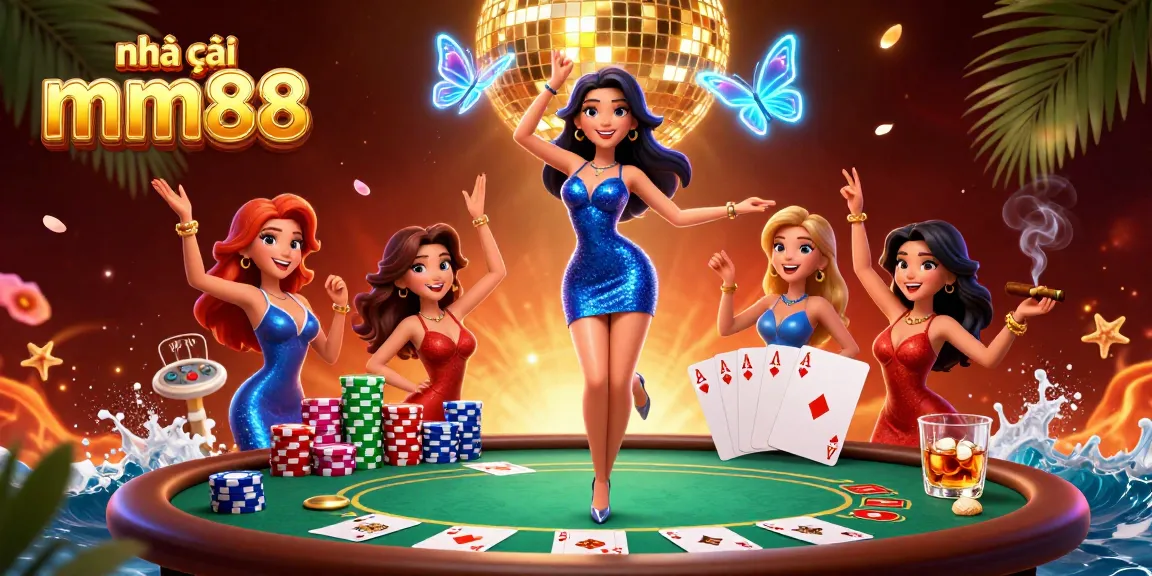 Experience dynamic gambling excitement at nhà cái mm88 with vibrant casino elements and captivating characters.