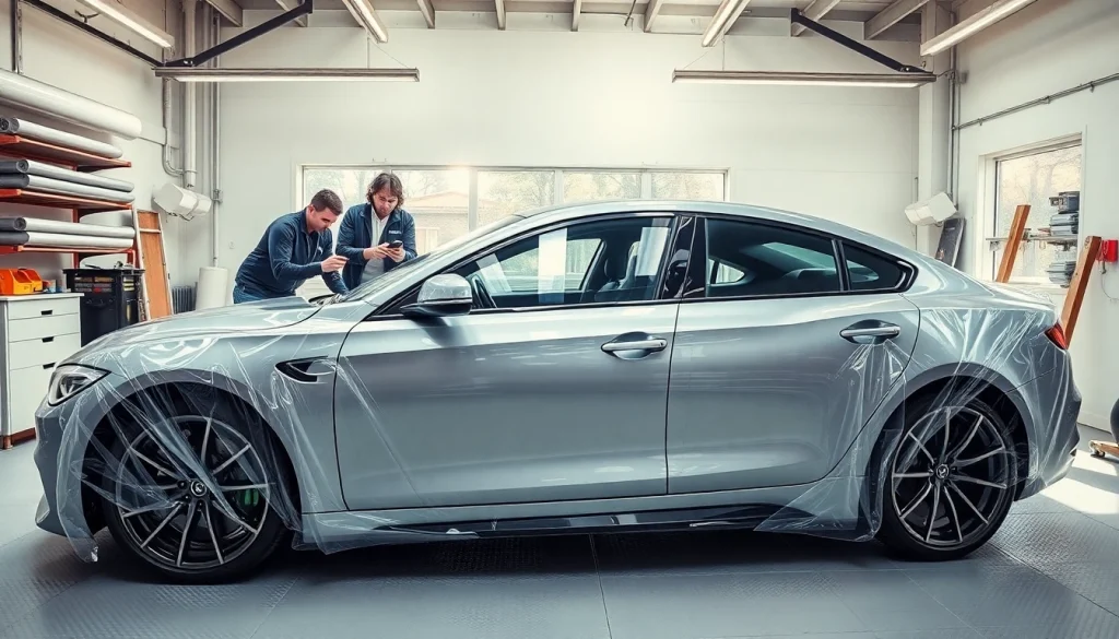 Apply paint protection film near me for superior vehicle protection and glossy finish.