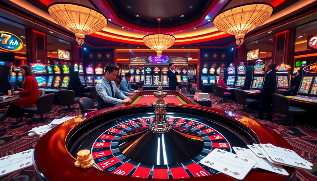 Betting excitement at 7hh with vibrant casino games and professional dealers.