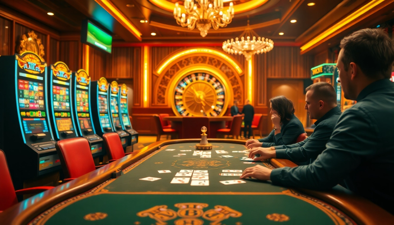 Experience the thrill of F8 BET at an opulent casino with vibrant games and eager players.