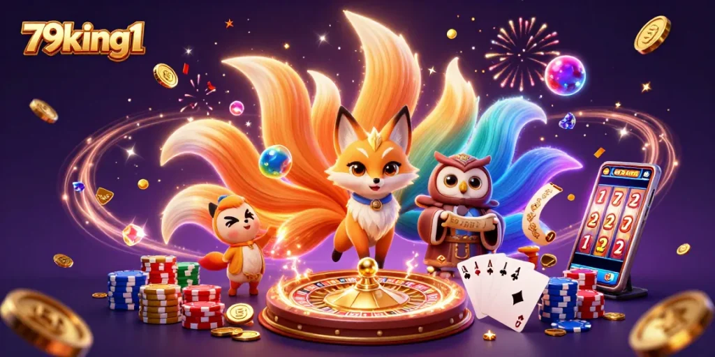 Experience the vibrant world of gambling with 79king1's mesmerizing digital art featuring interactive casino elements.