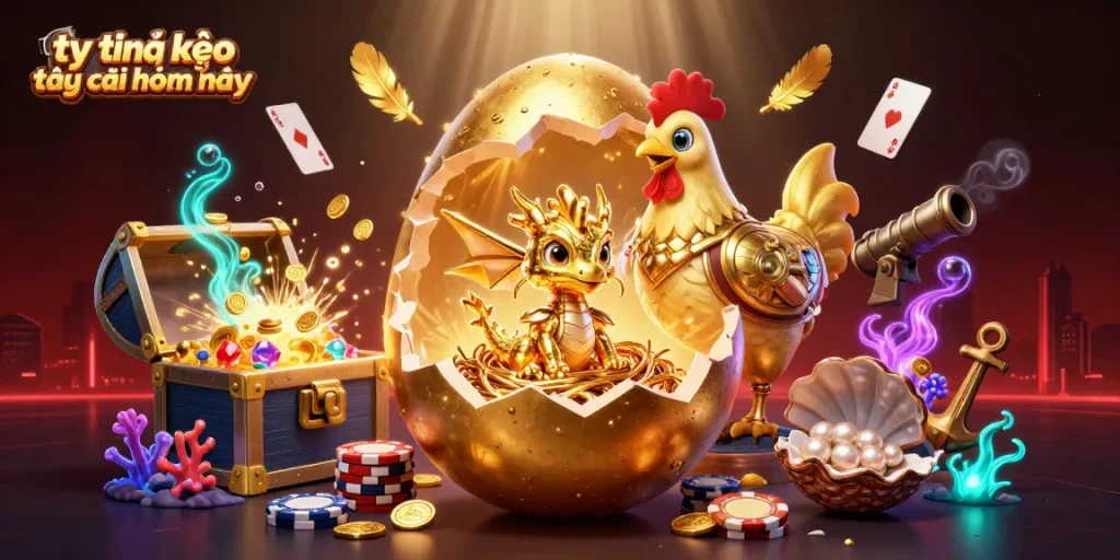 Experience the action of tỷ lệ kèo nhà cái hôm nay with golden treasures and vibrant gaming elements.