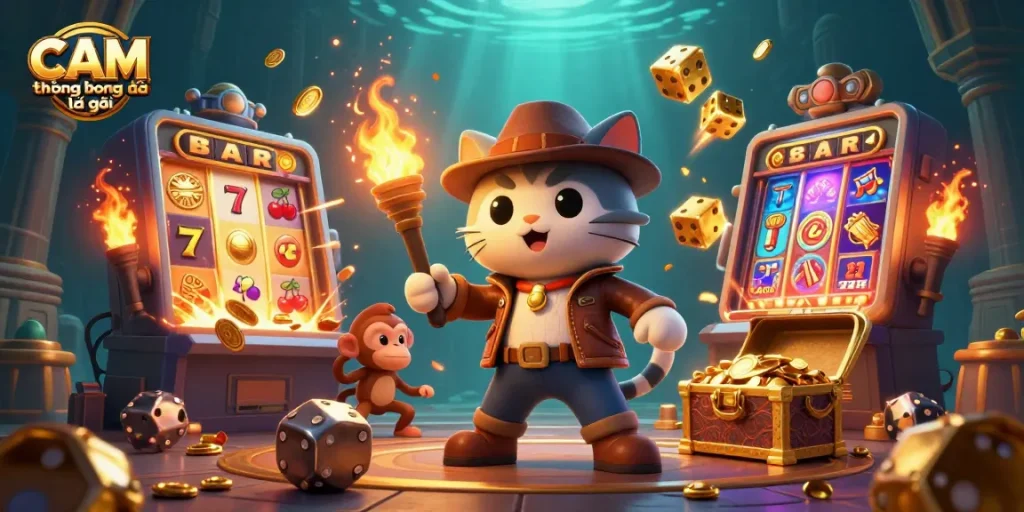 Engage with CAM trong bóng đá là gì while witnessing an exciting casino adventure full of treasures.